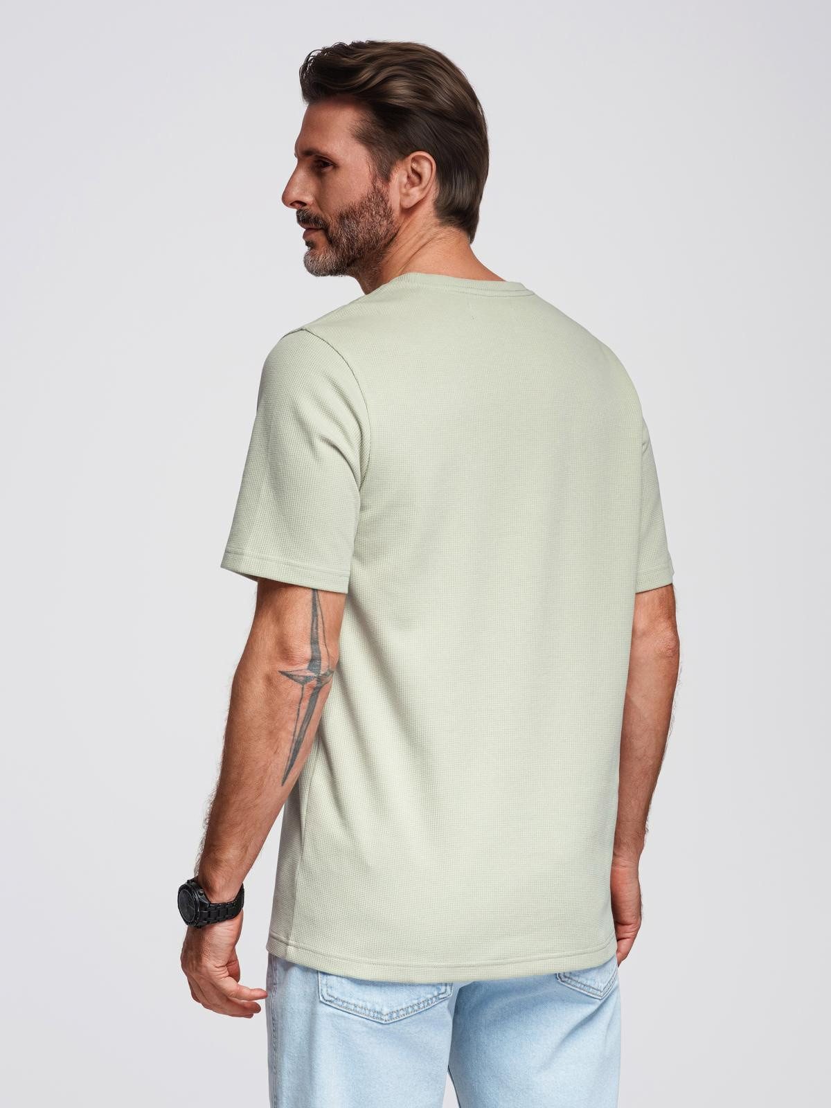 OMBRE T-Shirt T-Shirt mit Waffelstruktur und Rundhalsausschnitt – Bild 5 von 5