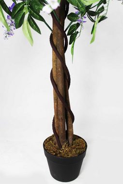 Kunstpflanze künstlicher Blauregen Baum Wisteria 150 cm im Topf Blauregen, Arnusa, Höhe 150 cm, wie echt mit 840 Blätter