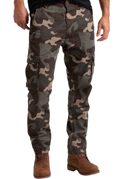 BlauerHafen Cargohose Mens Army Cargo Camouflage Hose Baumwolle Arbeitskleidung gerades Bein