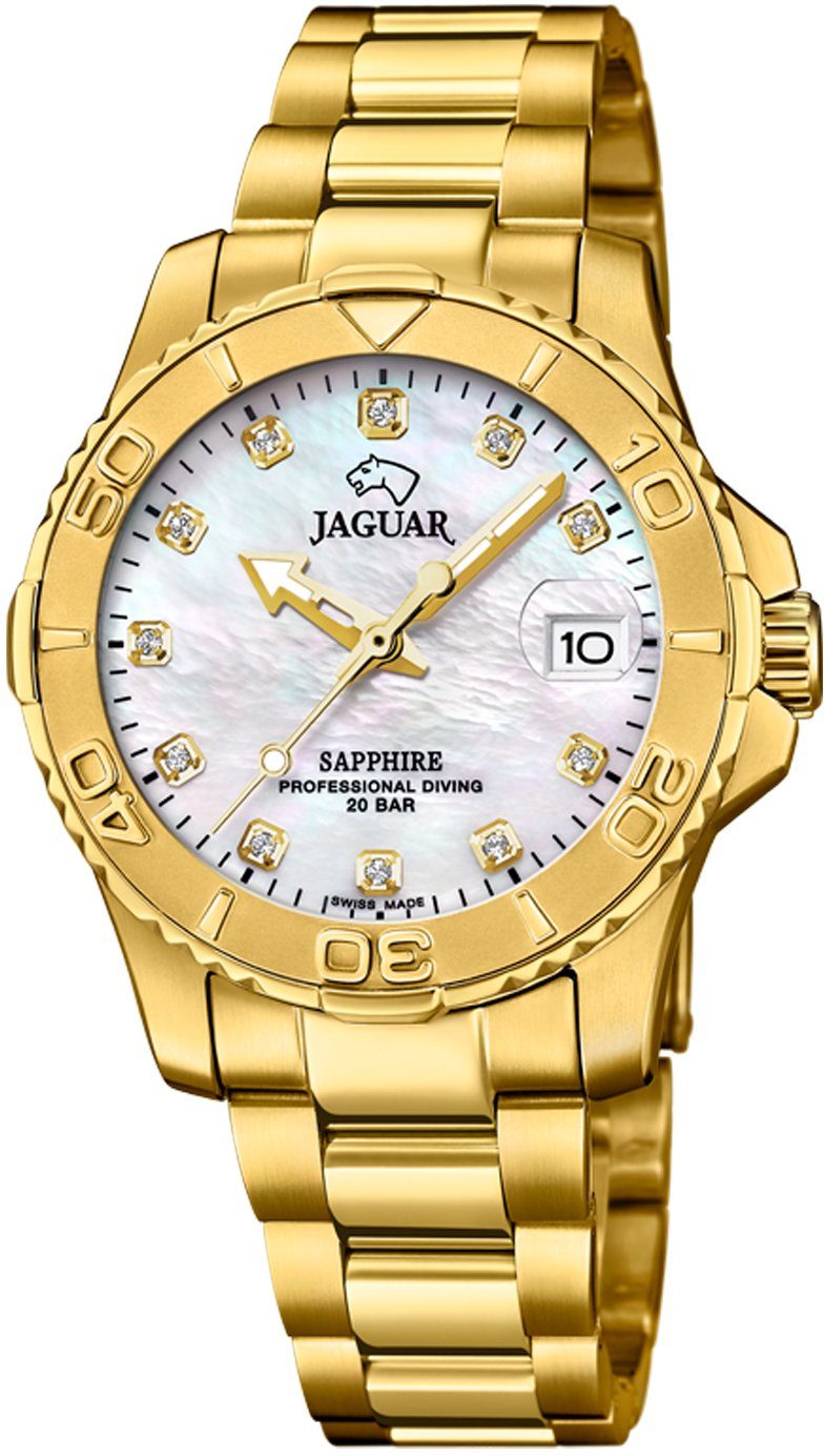 Jaguar Quarzuhr Woman, J898/1, Armbanduhr, Damenuhr, Saphirglas, Swiss Made
