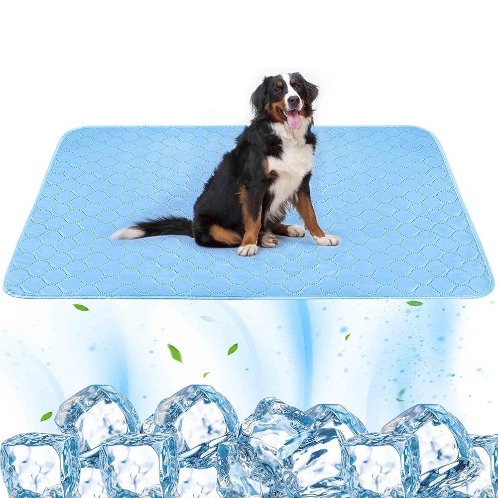 Srvillg Hundematte Selbstkühlende Hundematte, Kühldecke Katzen,Waschbar Kältematte, für Drinnen, Draußen und im Auto ideal für kleine Katzen und Hunde