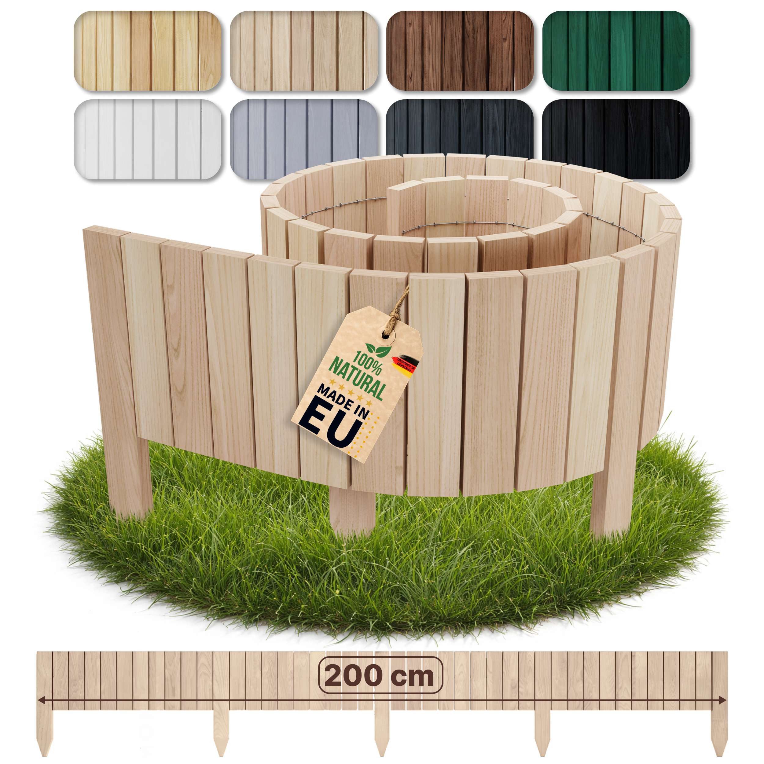 Palisade Rasenkante Flexible Beetumrandung Beeteinfassung Rollborder Gartenzaun