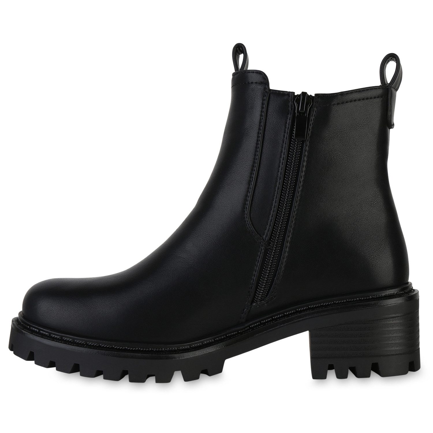 VAN HILL 841853 Stiefelette Damen Klassische Stiefeletten Blockabsatz Profi günstig online kaufen