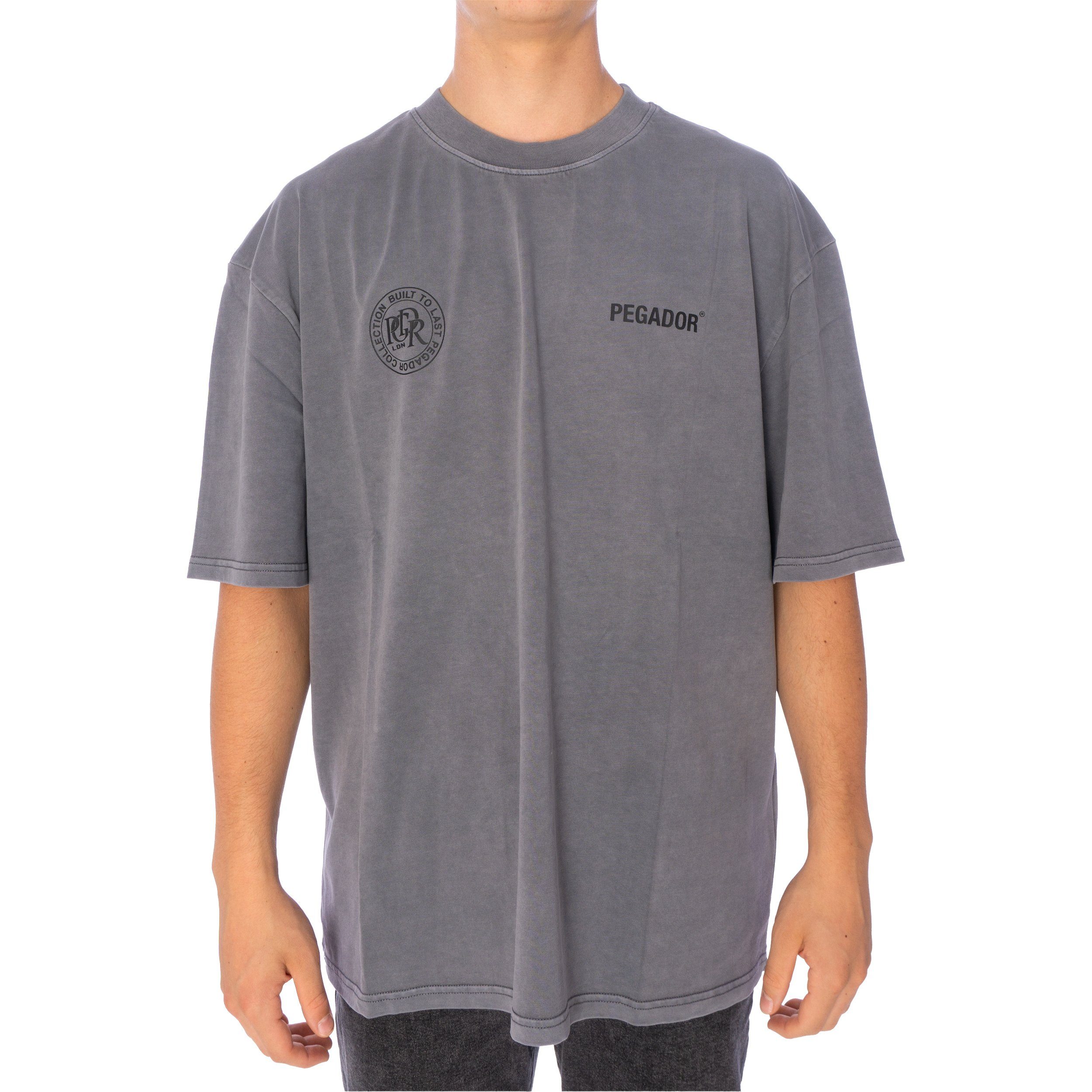T-Shirt Pegador Grey Dike T-Shirt Pegador Oversized Vintage Herren (1-tlg)