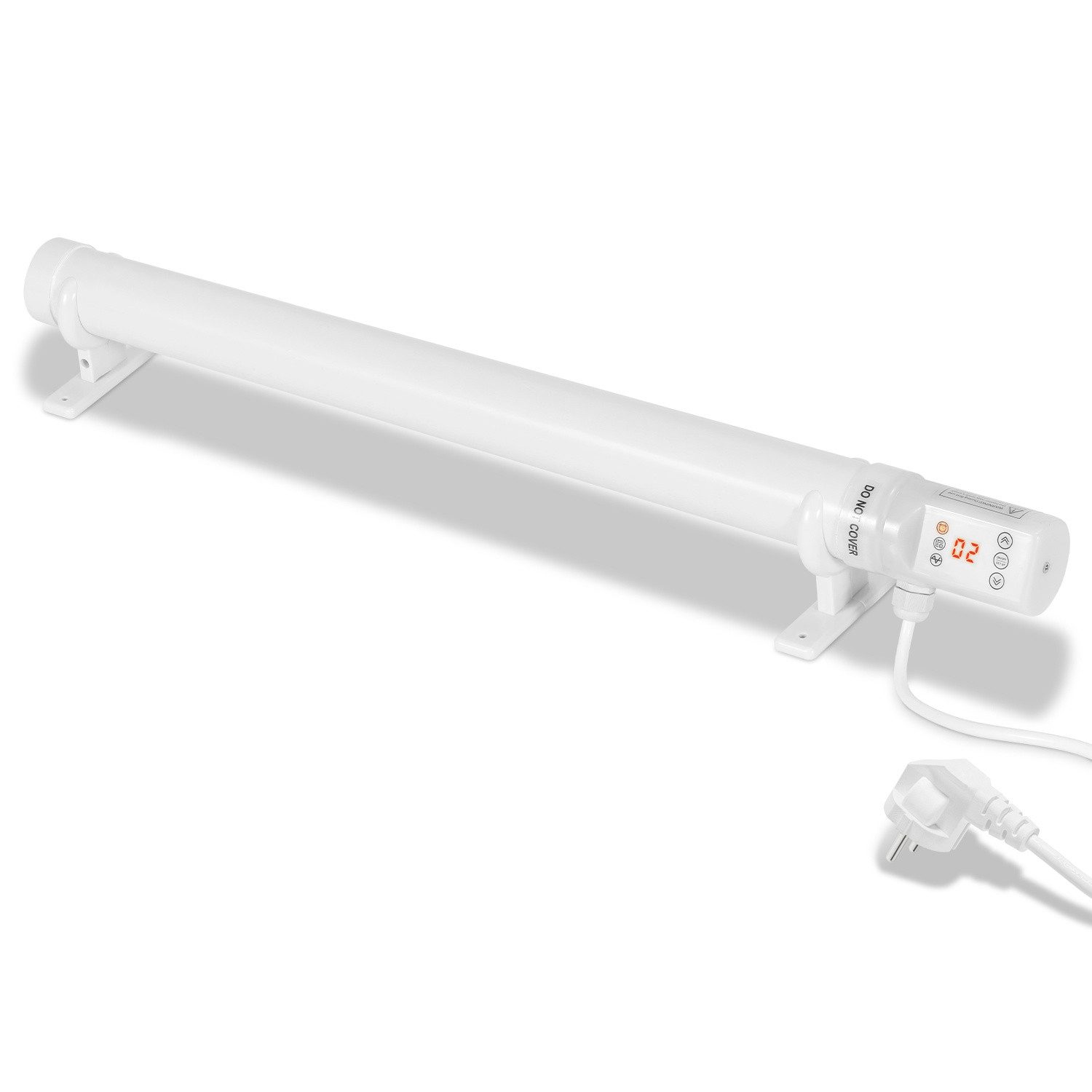 Clanmacy Heizgerät Elektrische Gewächshausheizung 120 W mit Timer, Rohrheizung 640 mm, 120 W