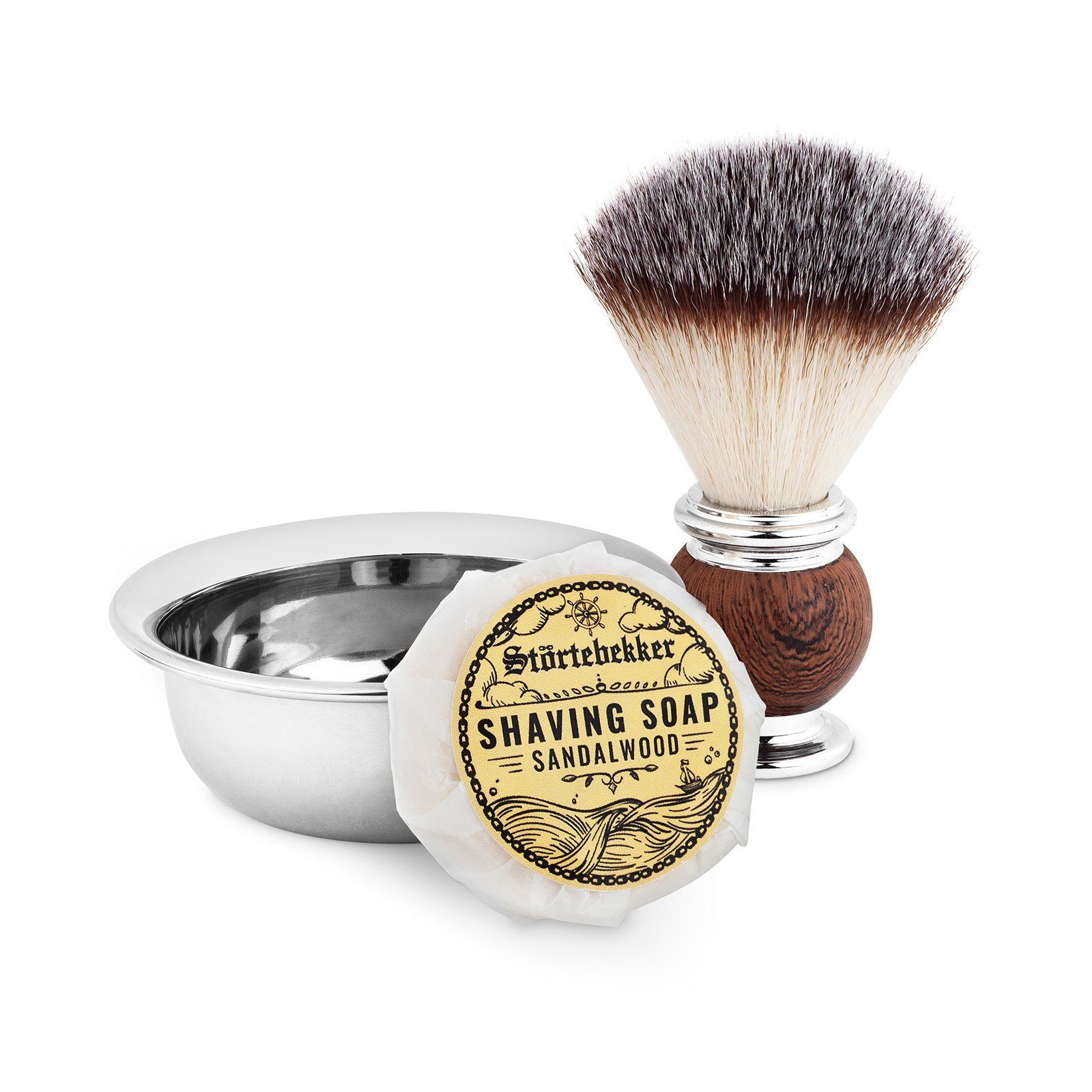 Störtebekker Rasierset Rasurpflege Set Premium - Rasierhobel Silber