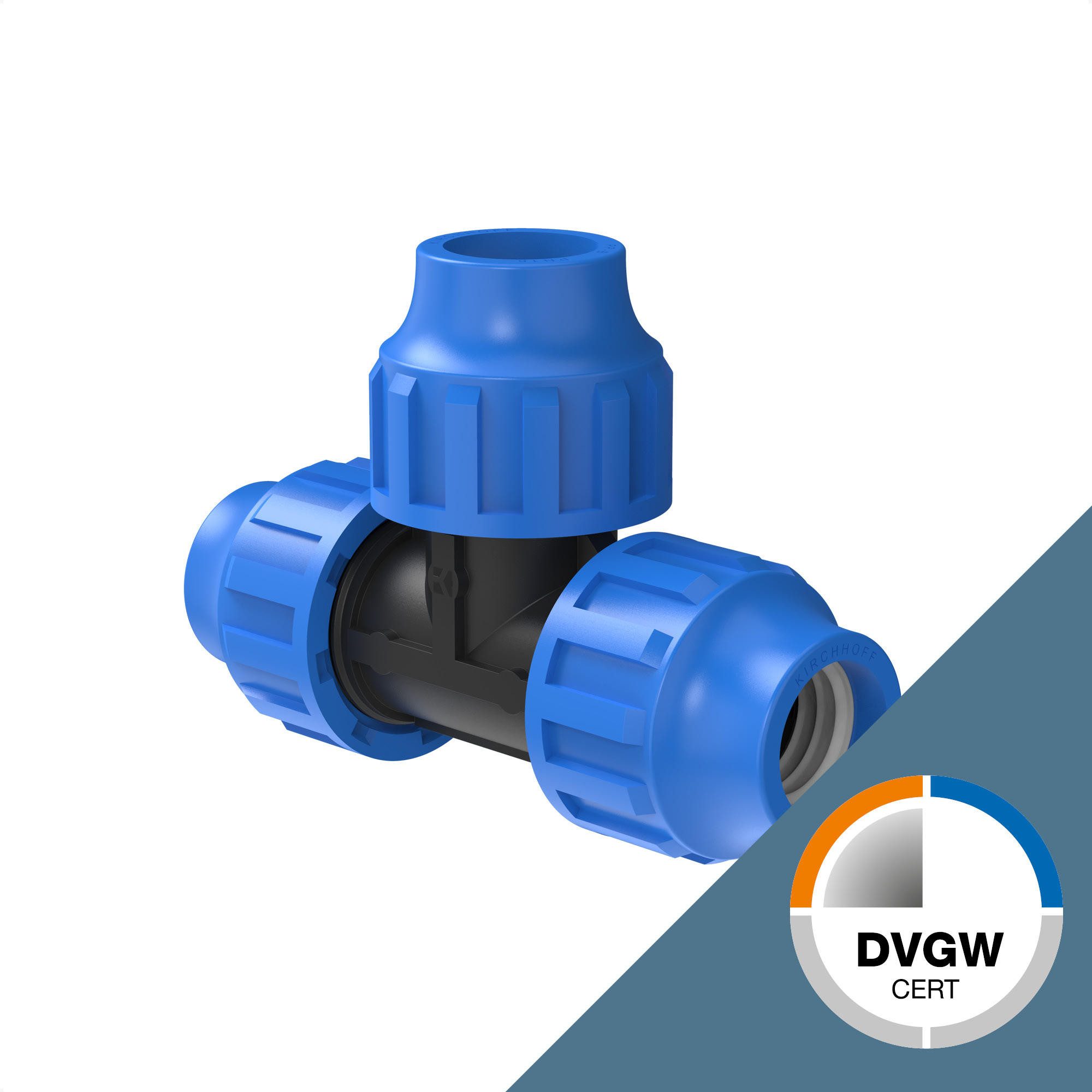 Kirchhoff Schlauchverbinder PE Rohr Verschraubung, PE Fitting, Kupplung, Klemmverbinder, DVGW