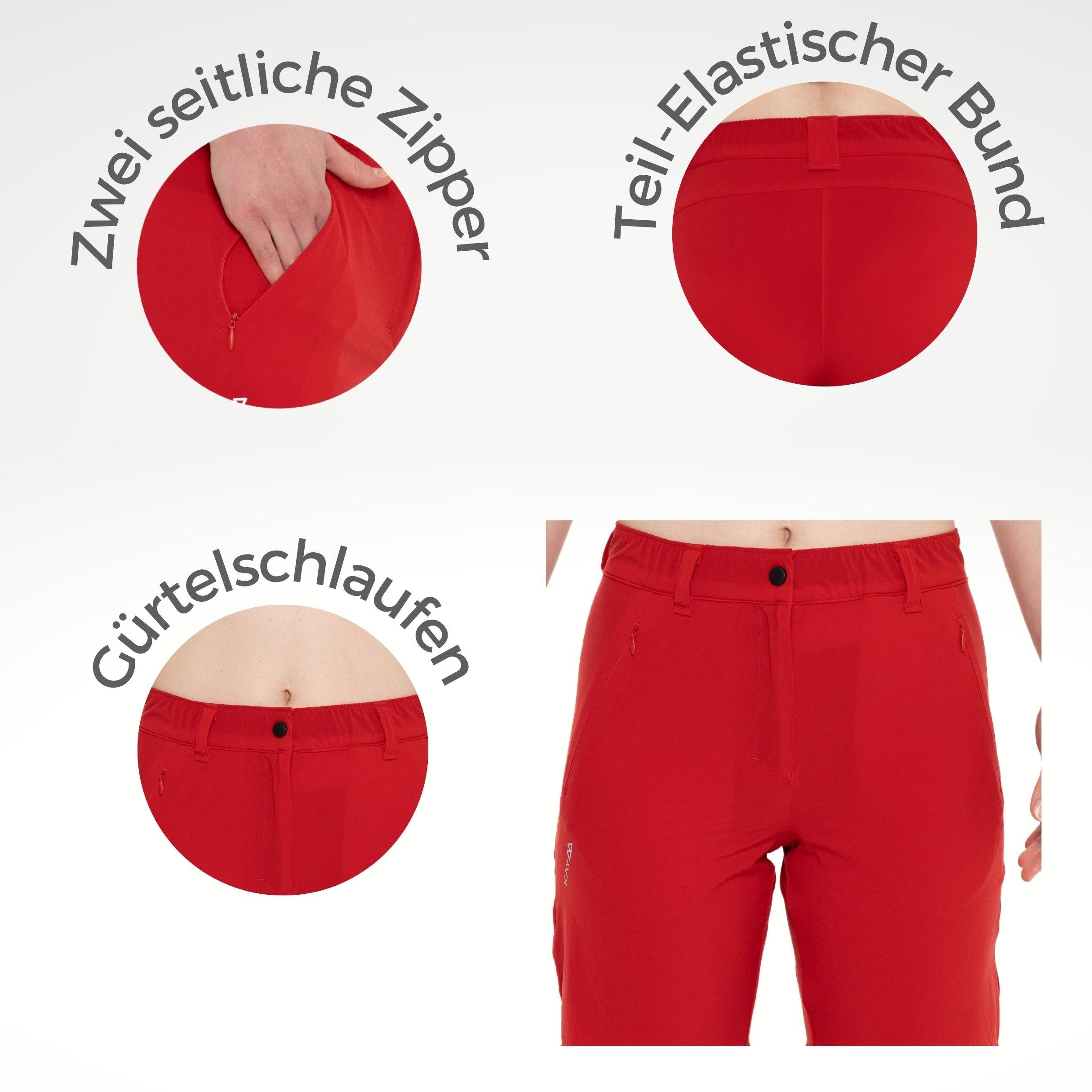 Trekking Kaymountain Red Outdoor Ultra Trekkingshorts Hose Leicht Ibiza Damen 44 Wander kurz