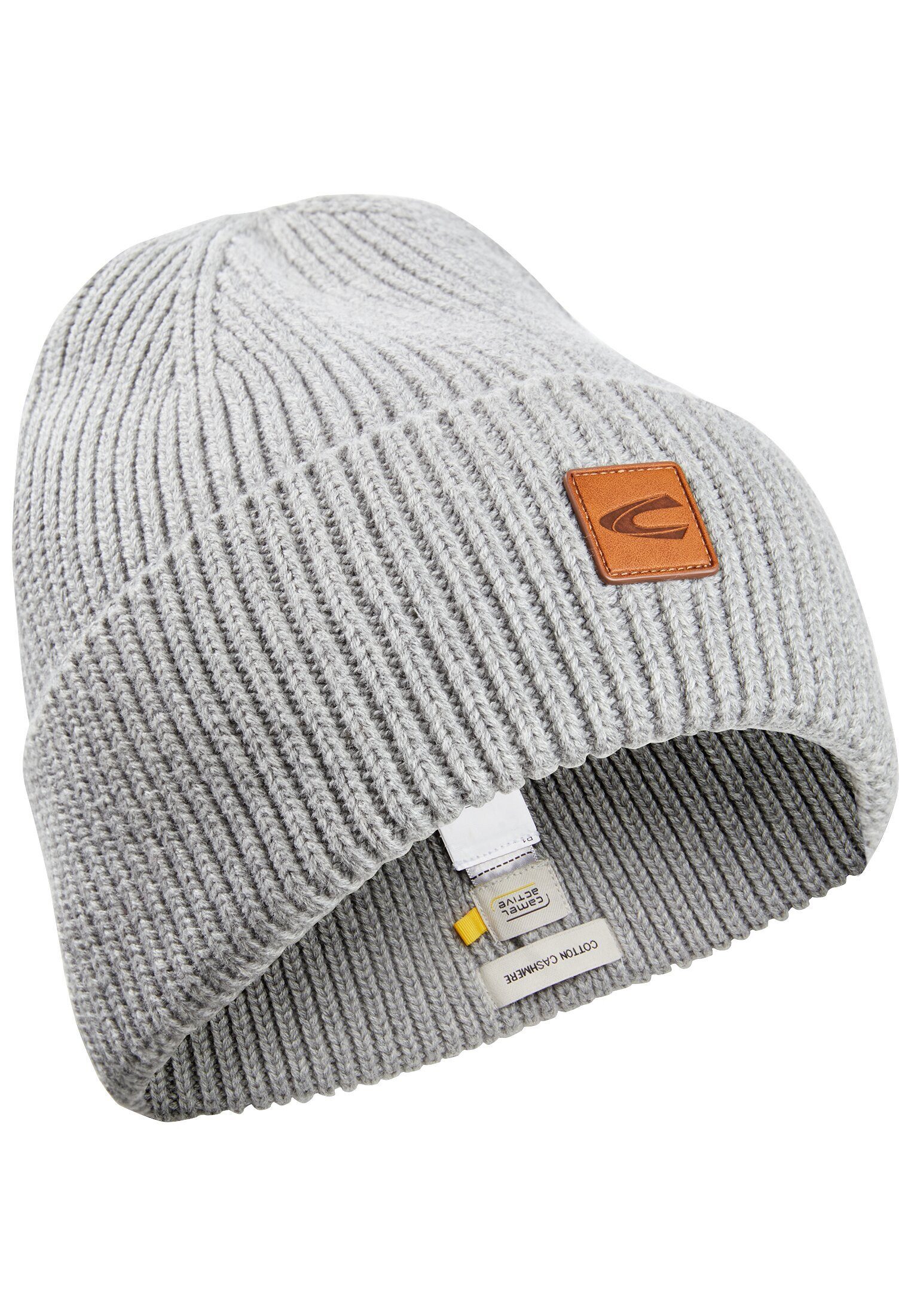 camel active Baseball Cap Beanie aus einem Baumwoll-Kaschmir-Mix günstig online kaufen