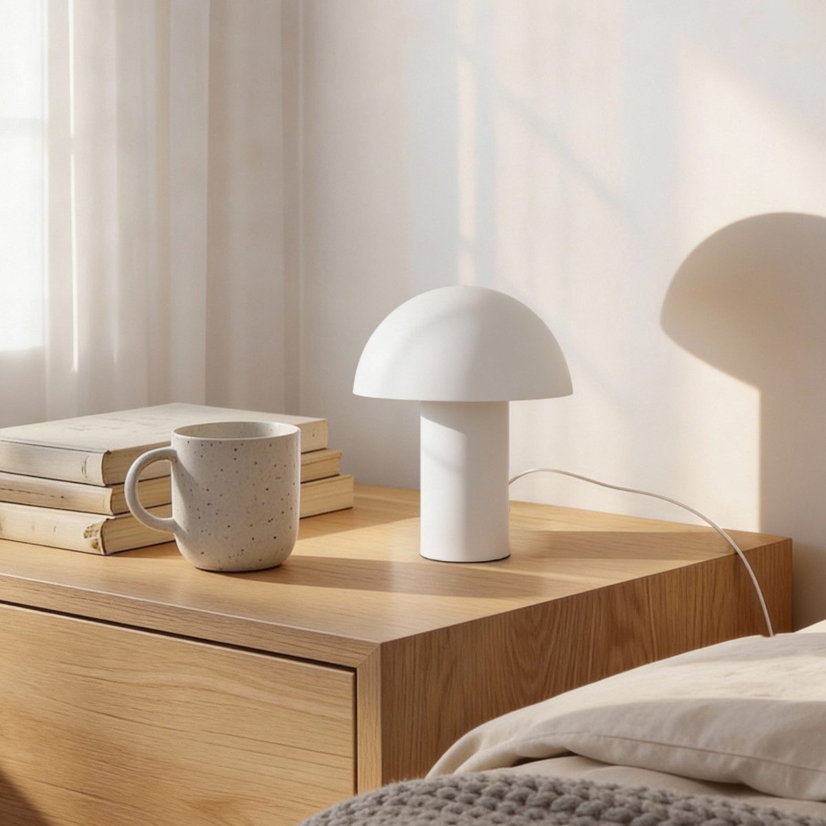 Liadomo Tischleuchte Alma, ohne Leuchtmittel, aus Eisen, Pilzform, indirektes Licht, E27