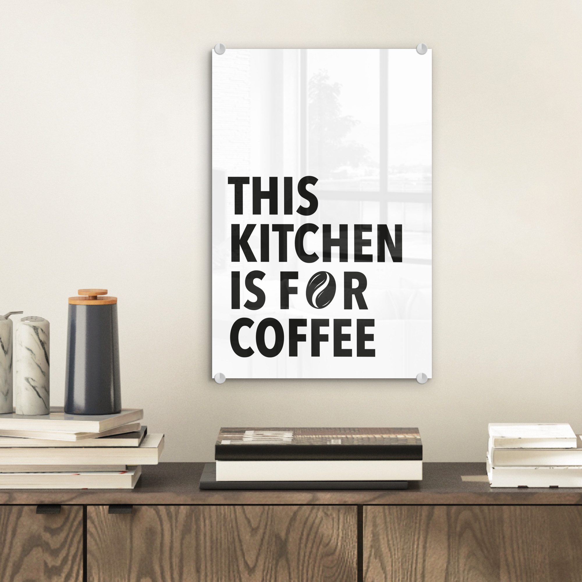 MuchoWow Acrylglasbild Zitate - Kaffee - günstig online kaufen