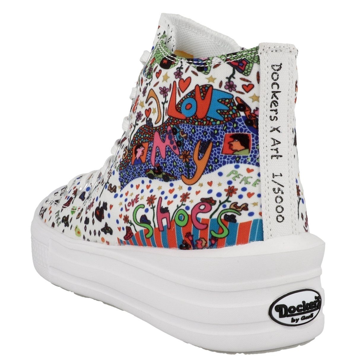 Limited by Damen Sneaker Dockers 50VL202 Gerli Art Edition X weiss