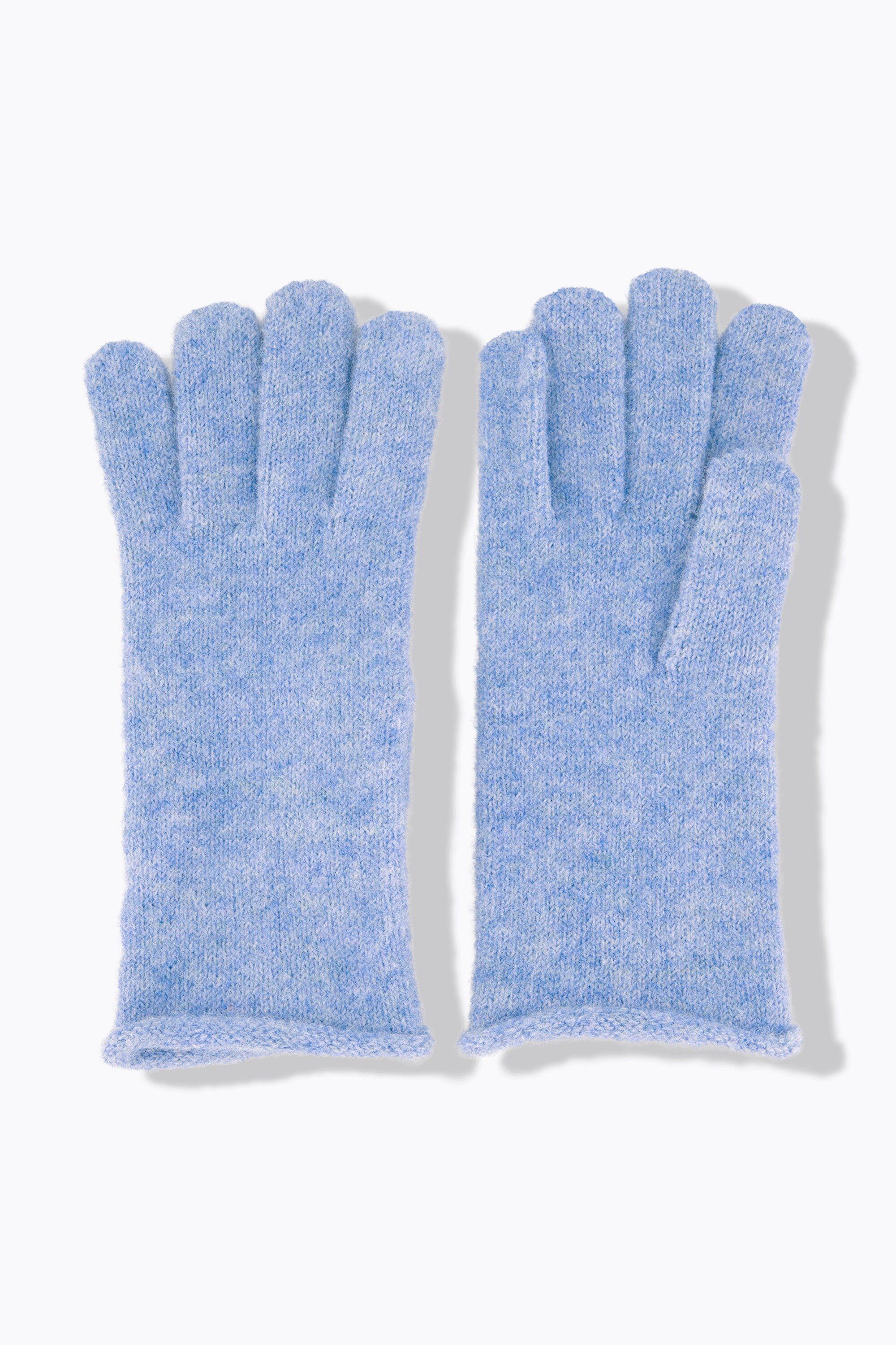 Ulla Popken Baumwollhandschuhe Handschuhe meliert Feinstrick Rollkante günstig online kaufen