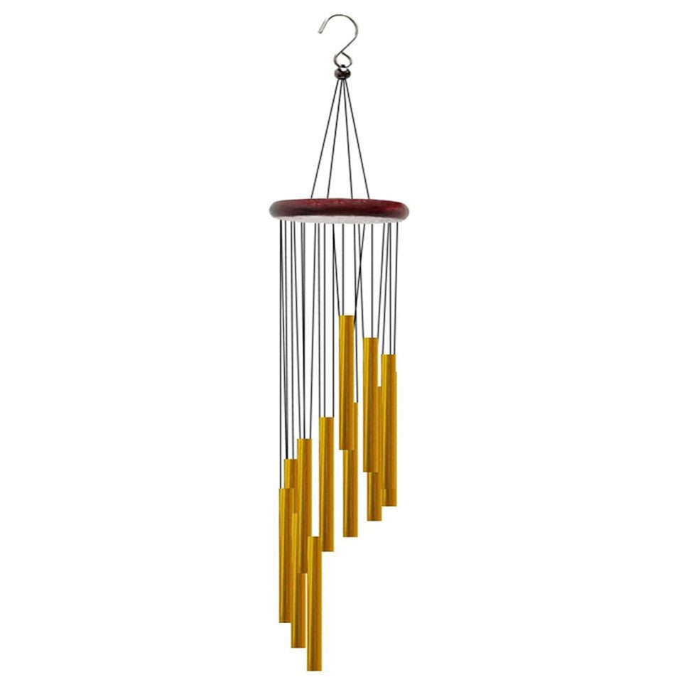 Agger Windspiel Windspiel für den Außenbereich – Gedenk-Windspiel mit 12 Röhren, aus Aluminiumlegierung und Aufhängehaken