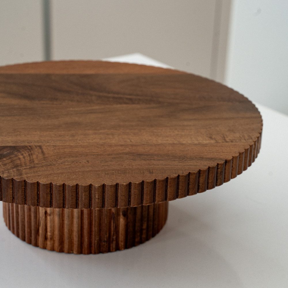 Zoha Servierschale Stripe Schüssel - Handgefertigte Akazienholz Schale für Dips, Snacks, (1-tlg), Handgefertigtes Akazienholz