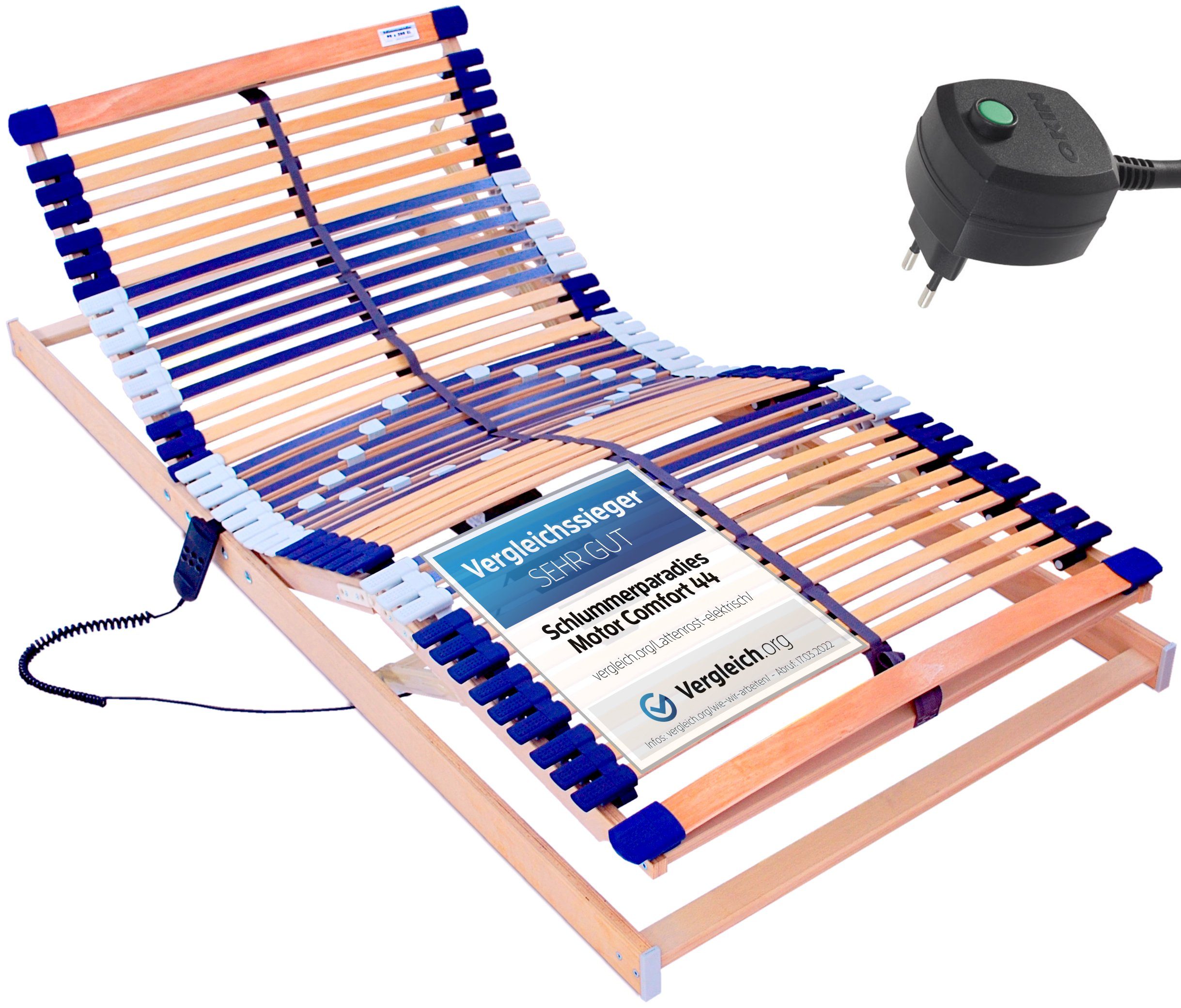 Lattenrost mit Motor Comfort 44® Motor, Schlummerparadies, Kopfteil motoris günstig online kaufen