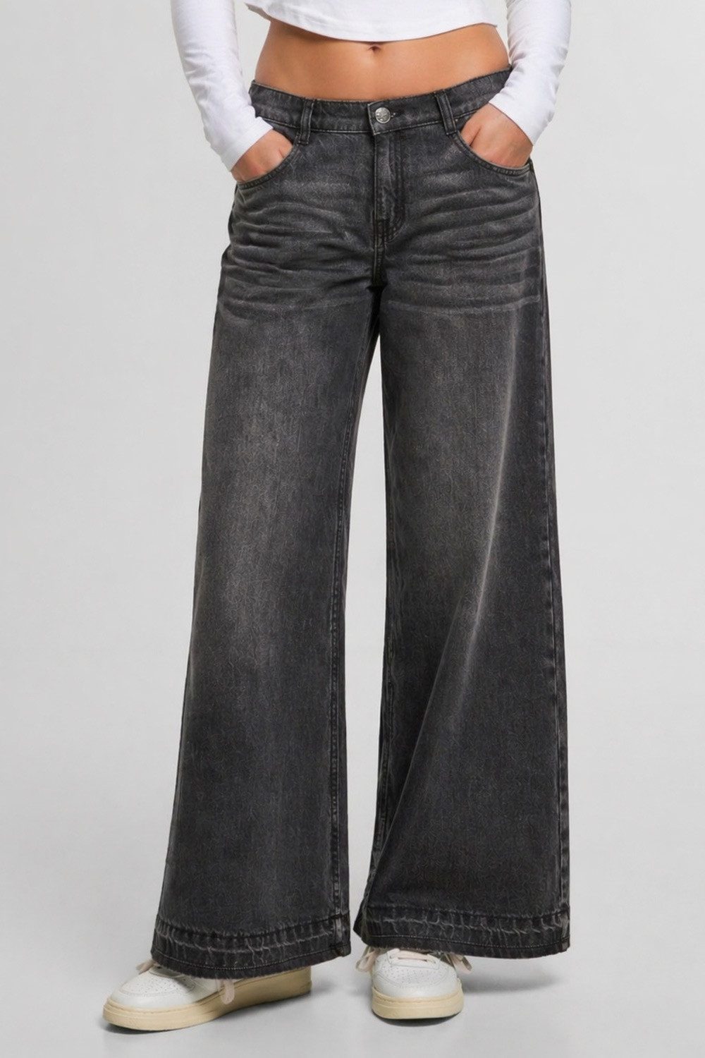 urbandreamz Weite Jeans Damen Wide Leg Jeans Hose mit hoher Taille Retro Pant High Waist