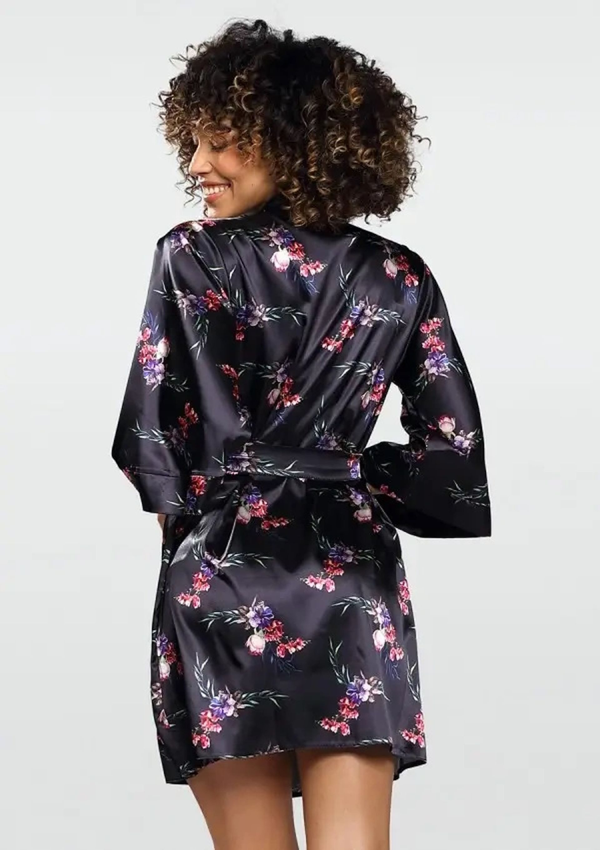 DKaren Morgenmantel Damen Morgenmantel Kurz Satin günstig online kaufen