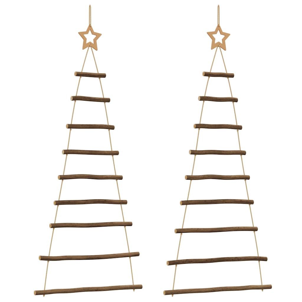 vidaXL Künstlicher Weihnachtsbaum Hängende Weihnachtsbäume mit Spitzensternen 2 Stk. 55x120 cm