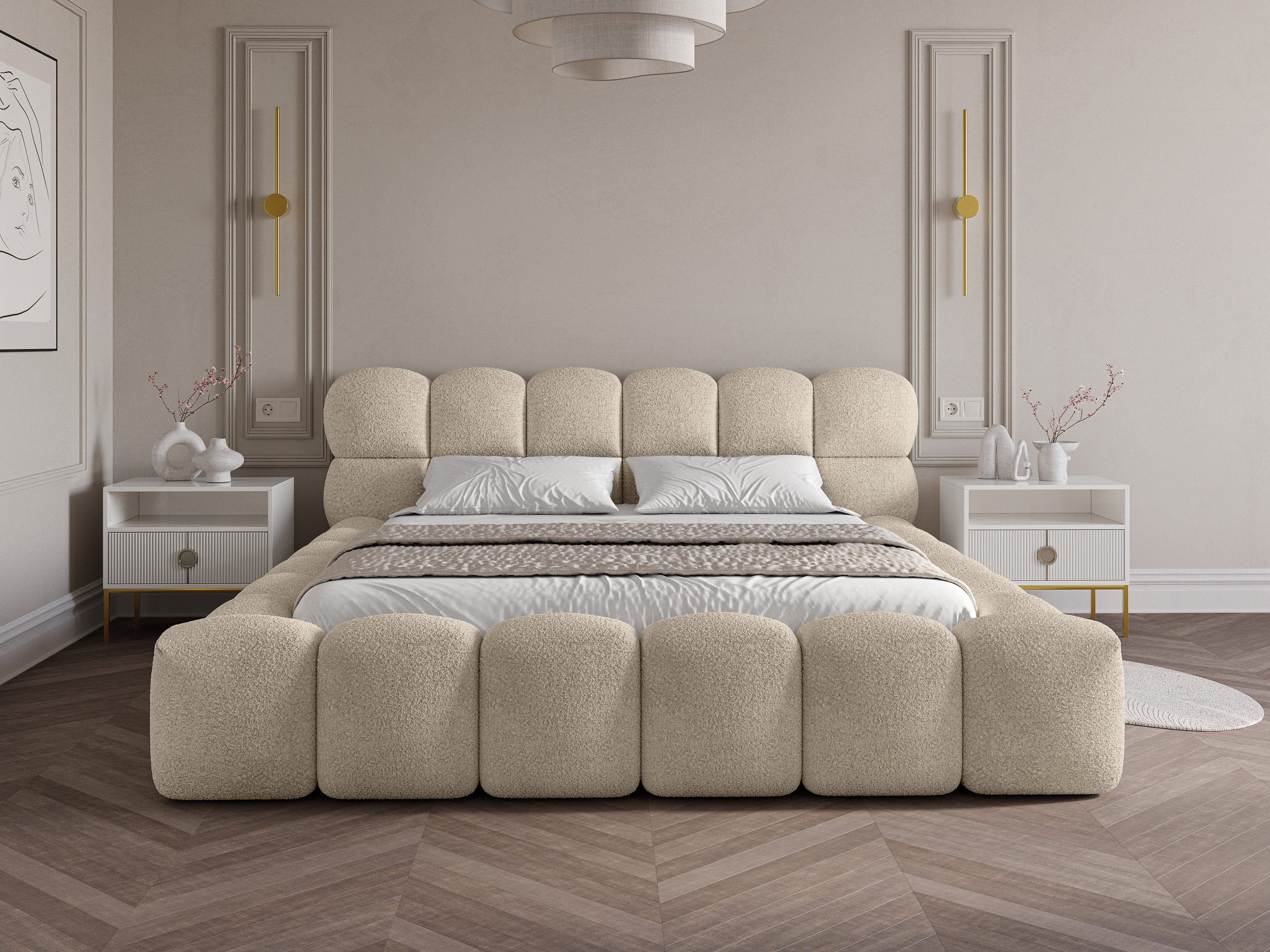 wonello Polsterbett Mira 1 (das Original), Bett mit Bettkasten und Lattenro günstig online kaufen