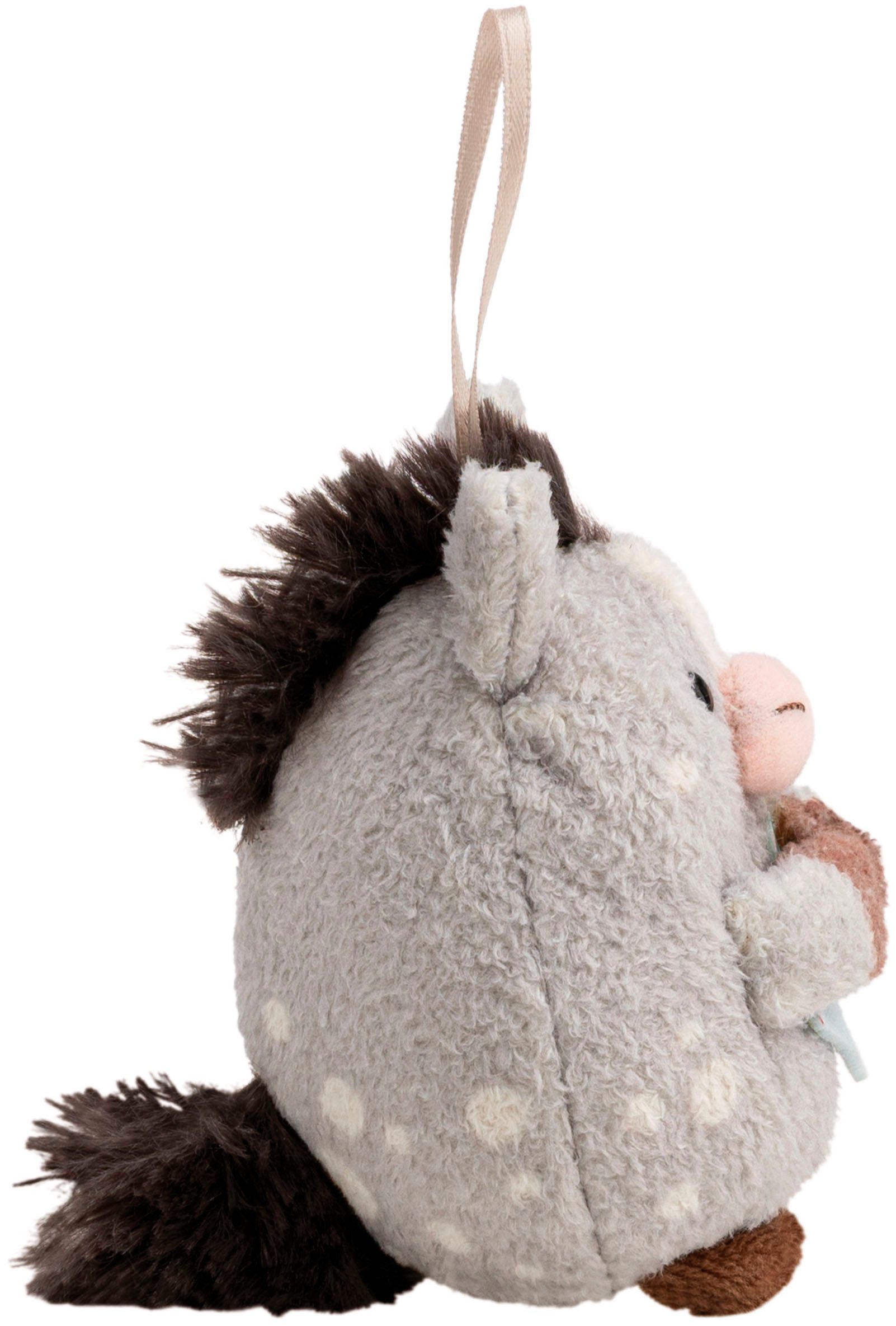 Nici Kuscheltier mymochi, Set Pony Hoppi grau 8cm mit Geschenk & Weihnachtsmannkostüm (Set), in Geschenkbox