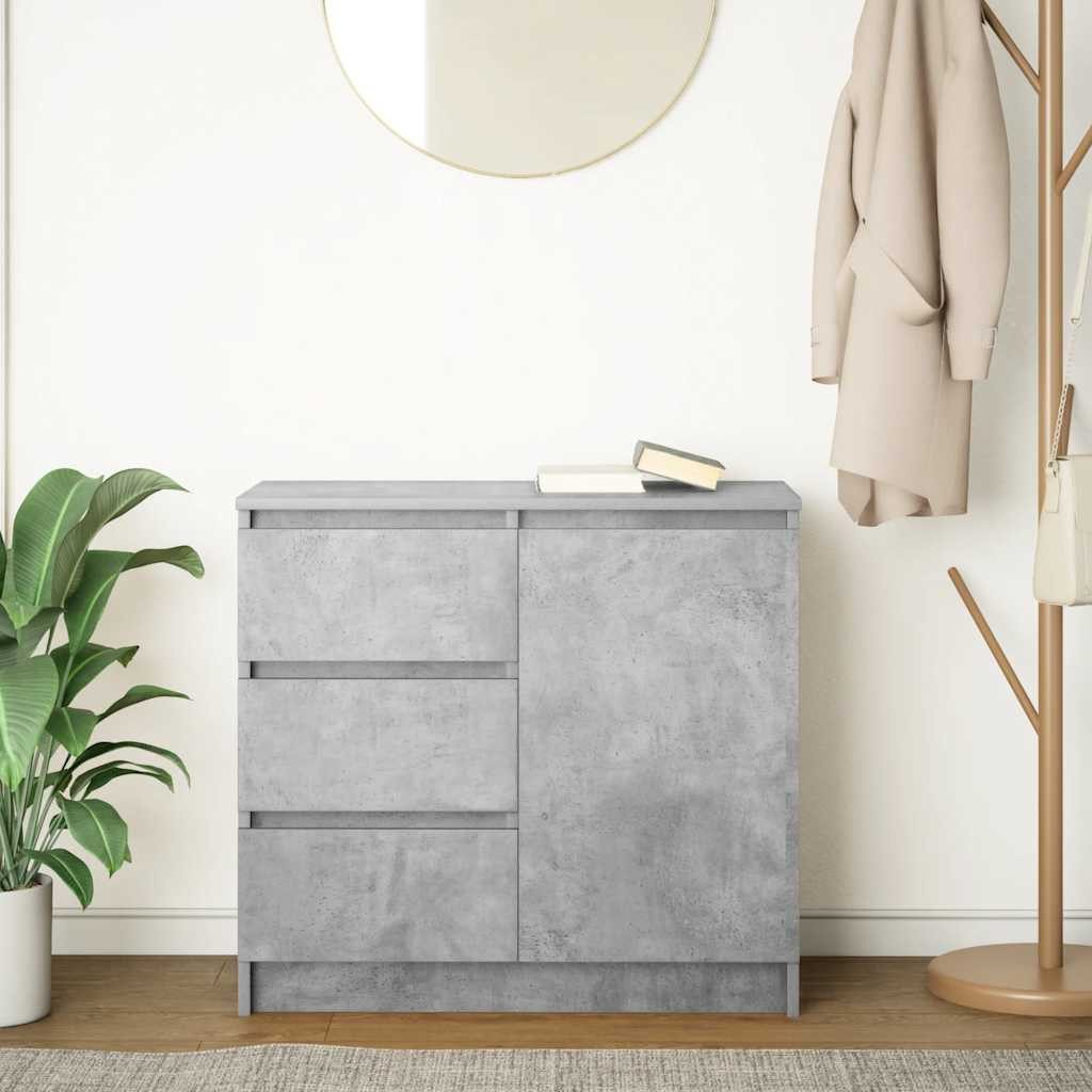 vidaXL Sideboard Sideboard mit Schublade Betongrau günstig online kaufen