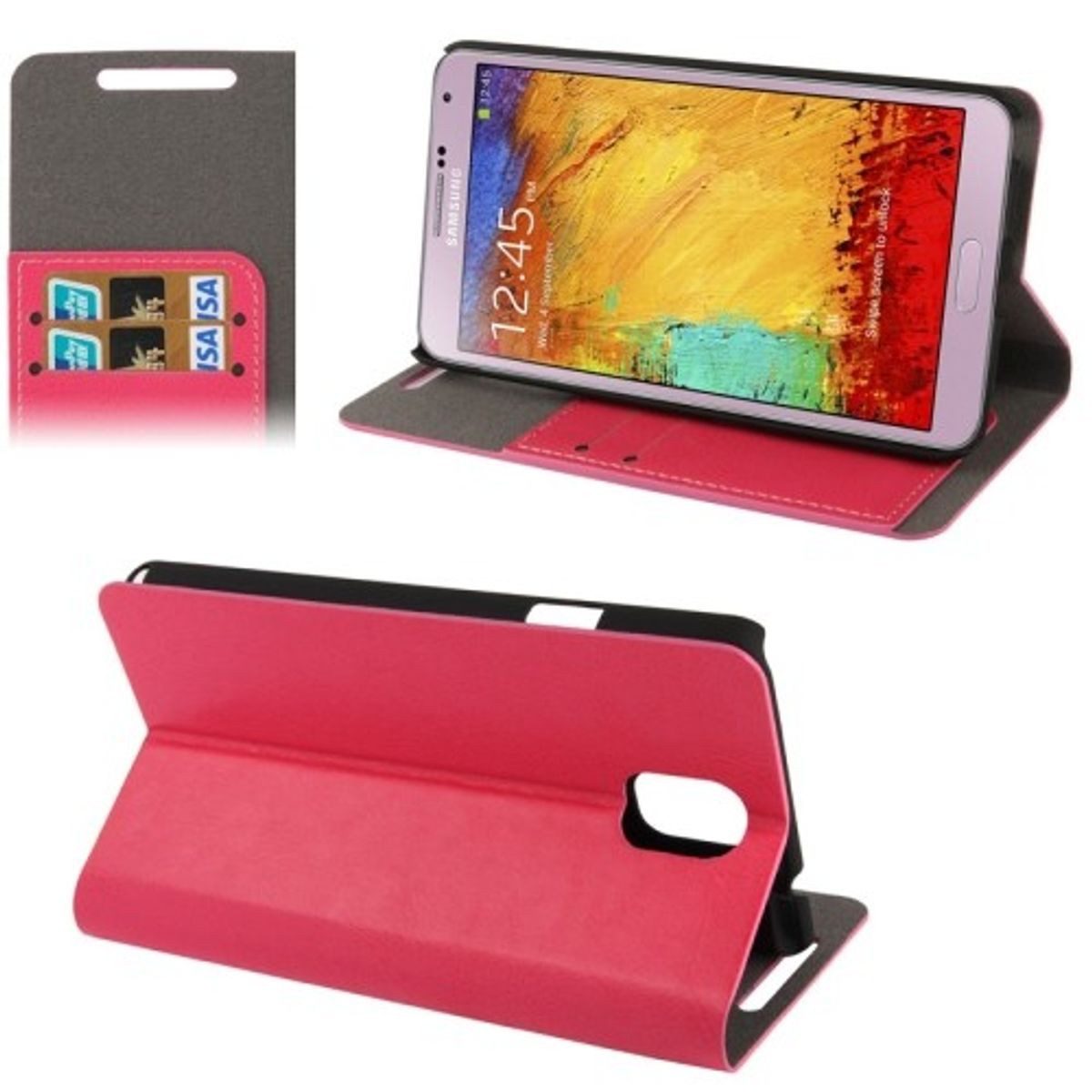 König Design Handyhülle Samsung Galaxy Note 3, Samsung Galaxy Note 3 Handyhülle Backcover Rosa