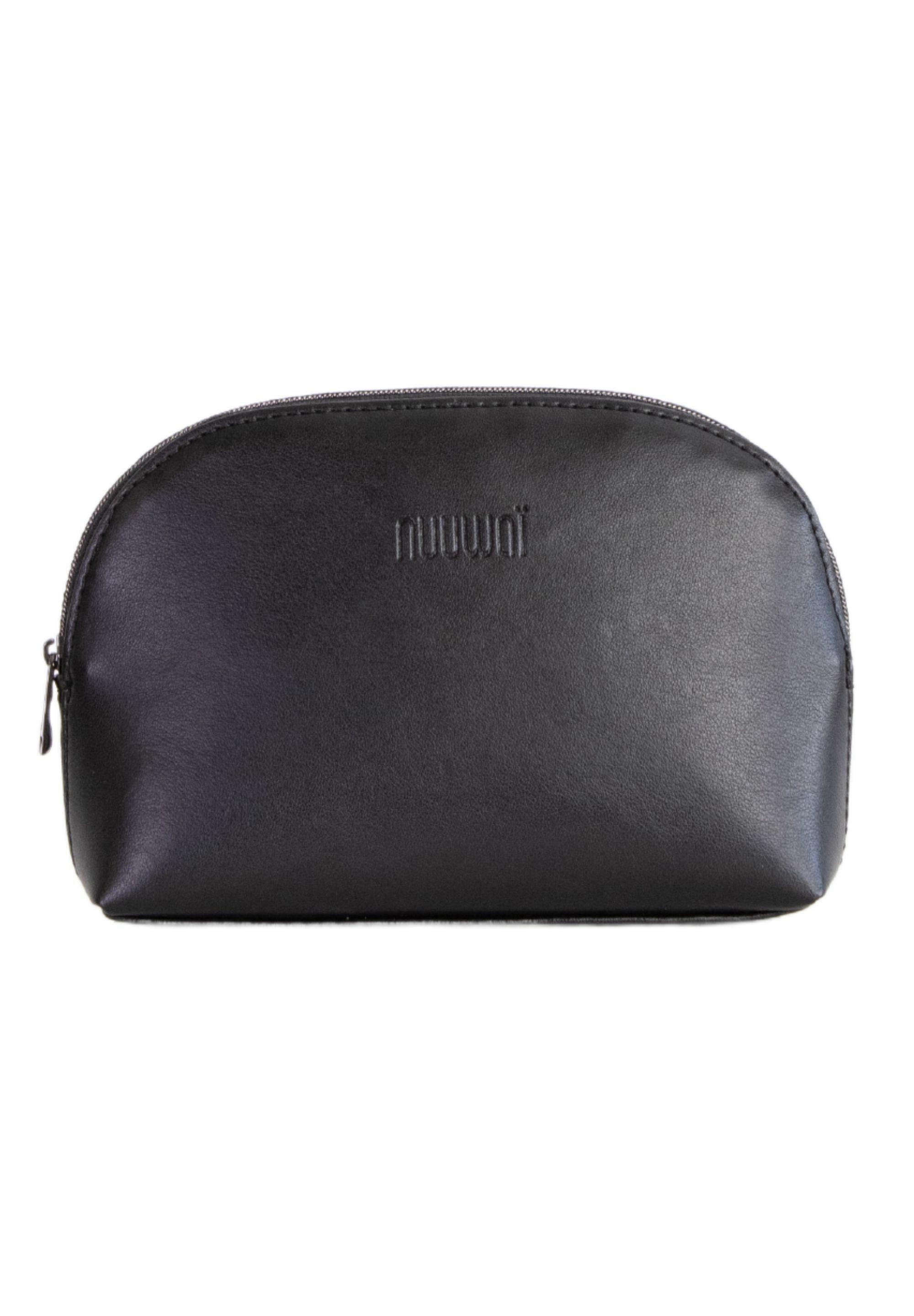 nuuwai Kosmetiktasche LÏNDI S, fair & nachhaltig, bio-basierte Lederalternative night black