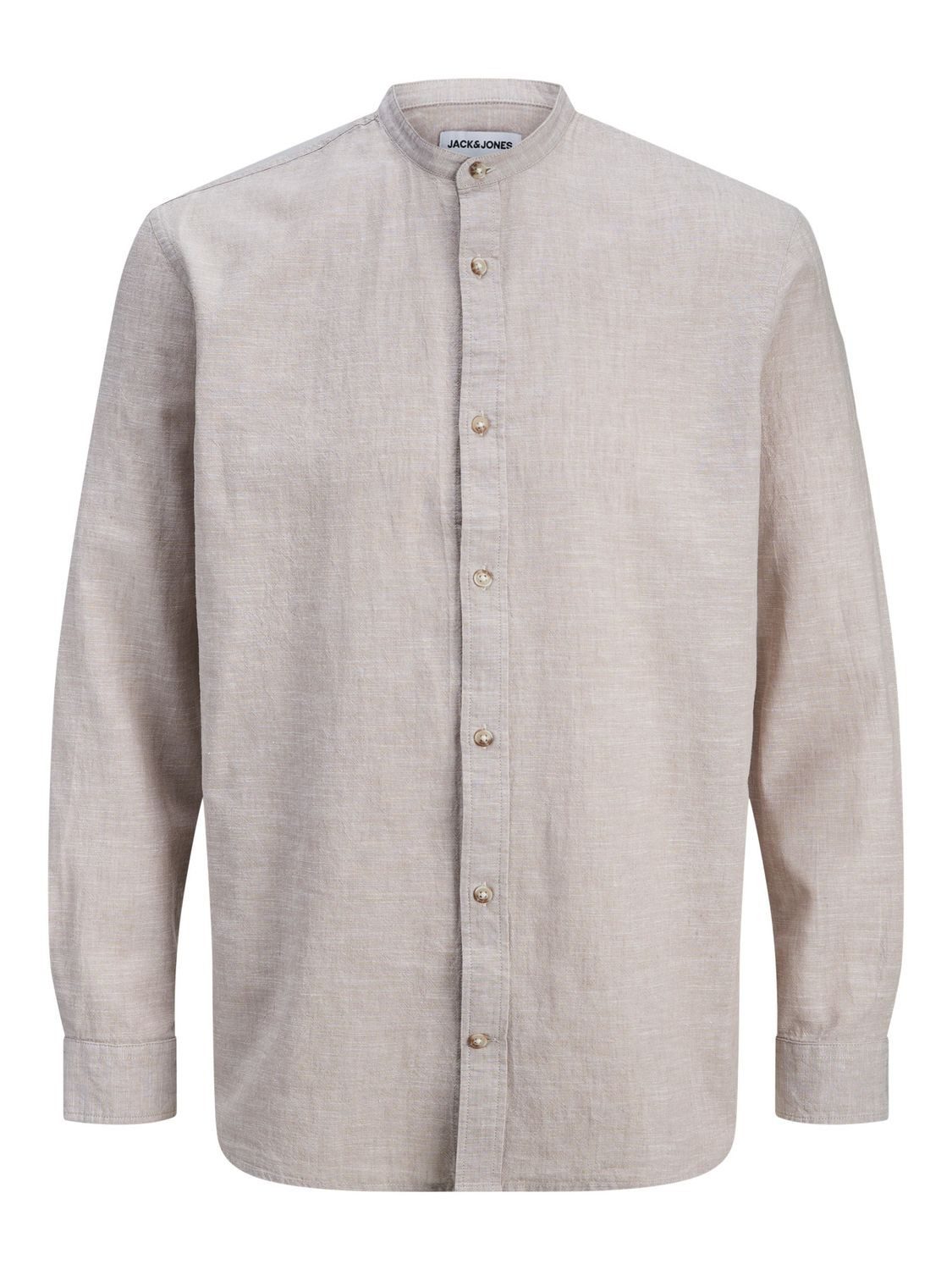 Jack & Jones Langarmhemd JJESUMMER LINEN BLEND BAND (1-tlg)