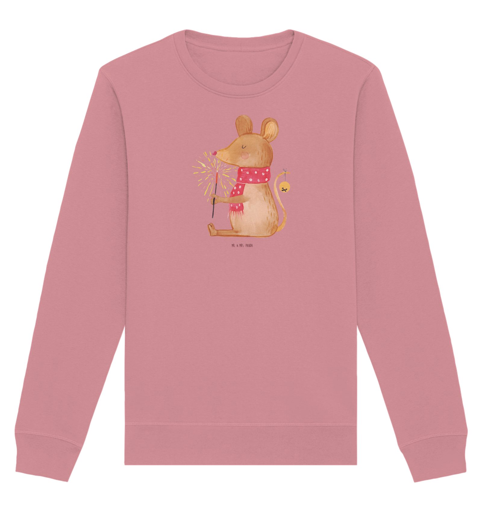 Longpullover Maus Weihnachten Größe XS - Canyon Pink - Geschenk, Weihnachtswunder
