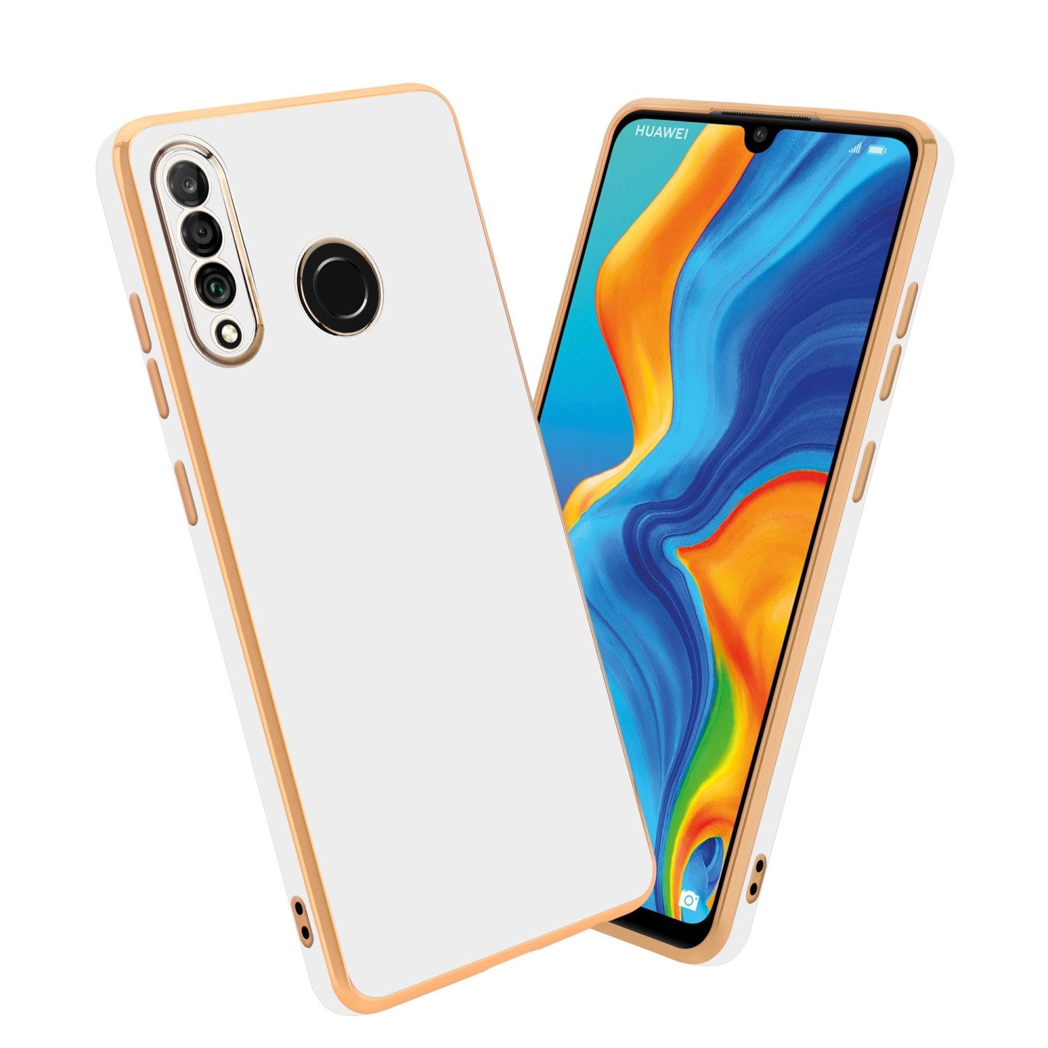 Cadorabo Handyhülle für Huawei P30 LITE Hülle Huawei P30 LITE, Schutzhülle - TPU Silikon Hülle - mit Kameraschutz