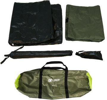 EXPLORER Kuppelzelt Iglu Zelt 3-4 Personen Campingzelt wasserdicht winddicht Ventilation, Personen: 4