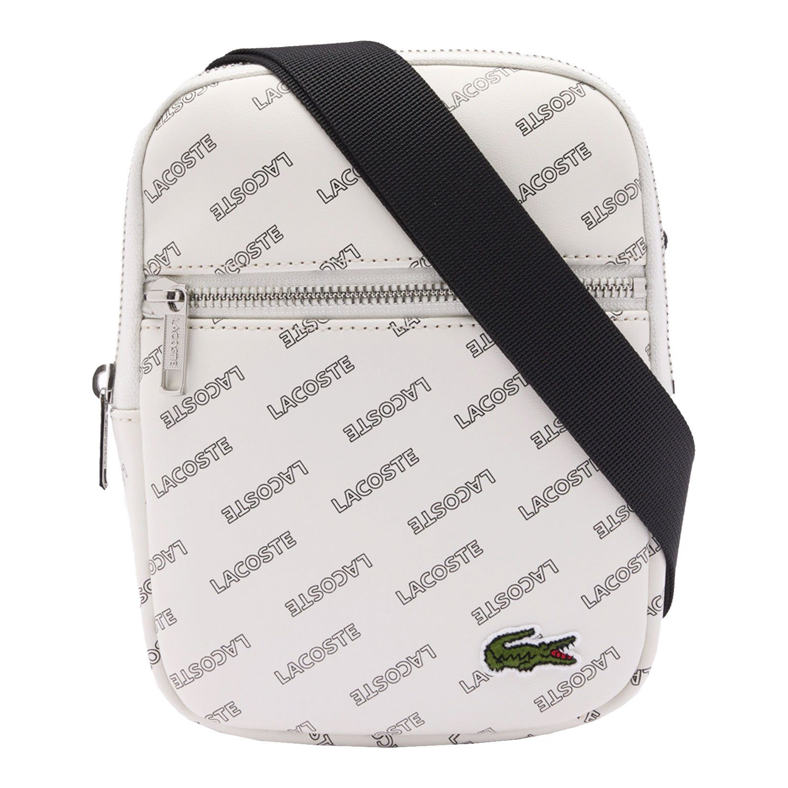 Flat noir farine Bag, M71 S mit Umhängetasche Allover-Lacoste-Print Crossover Lacoste