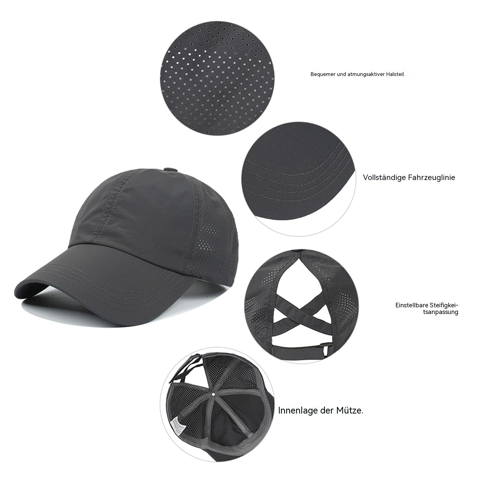 Zyronn Baseball Cap Baseballkappe für Damen mit überkreuzter Öffnung für den Pferdeschwanz Schnelltrocknende Trucker-Cap, geeignet für Outdoor-Sportarten. – Bild 5 von 5