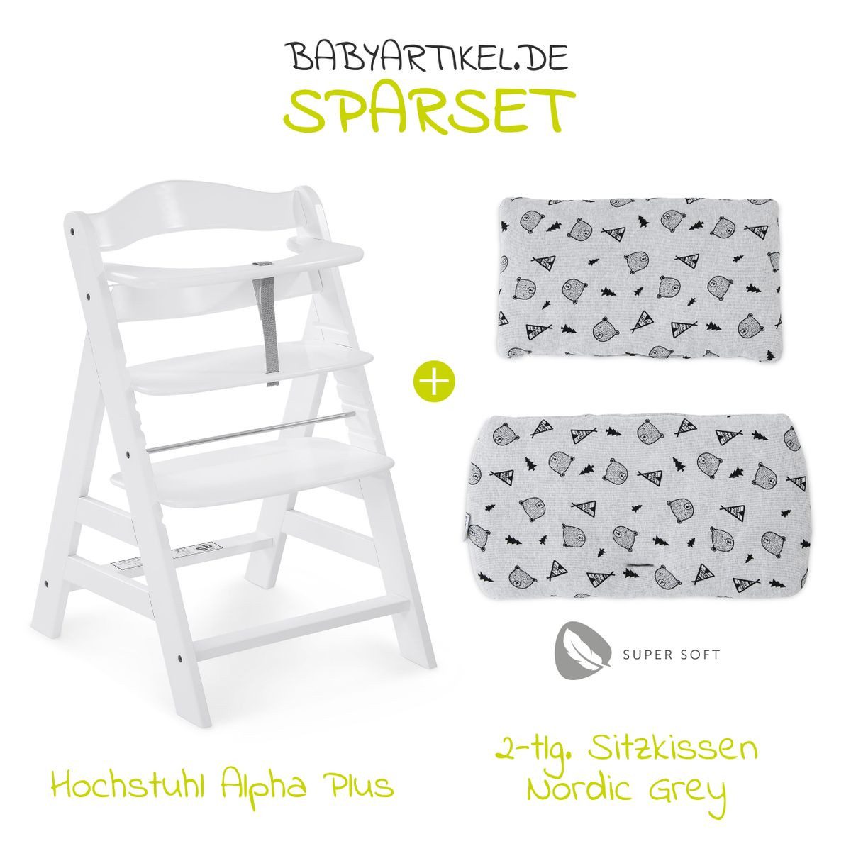 Hauck Hochstuhl Alpha Plus White (Set), günstig online kaufen