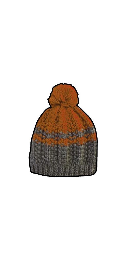 Champion Bommelmütze Mütze Legacy Knit Bommel grau/orange Kinder 1er