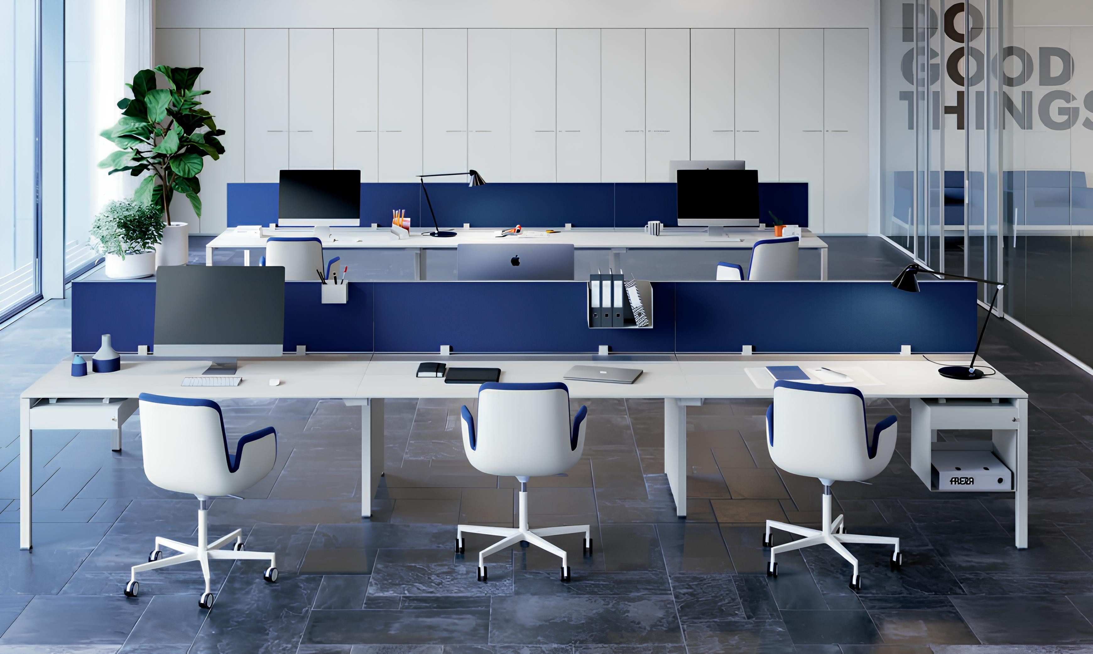 JVmoebel Schreibtisch Arbeitstisch Counter aus robustem Material für moderne Büros (Arbeitstisch für 6 Personen), Made in Europa