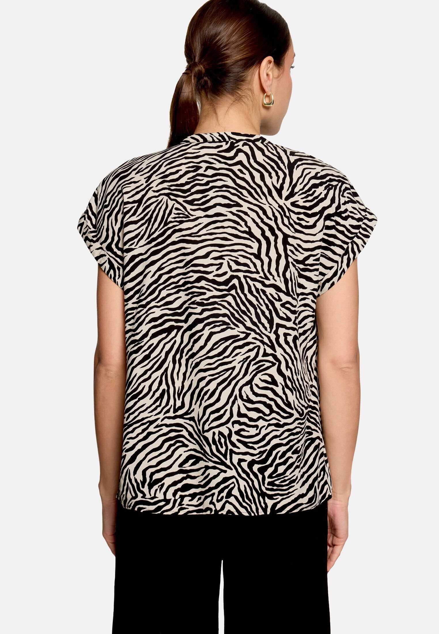 Zero Schlupfbluse Damen mit Animalprint