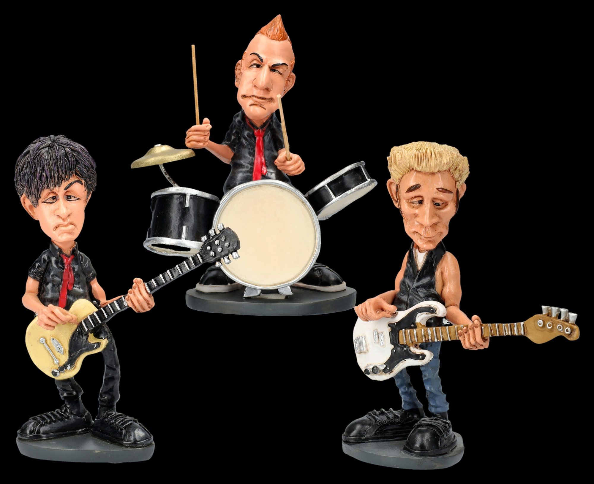 Figuren Shop GmbH Dekofigur Lustige Rockstar Figur - Bassist Mike - Rockmusiker Gitarrist Deko