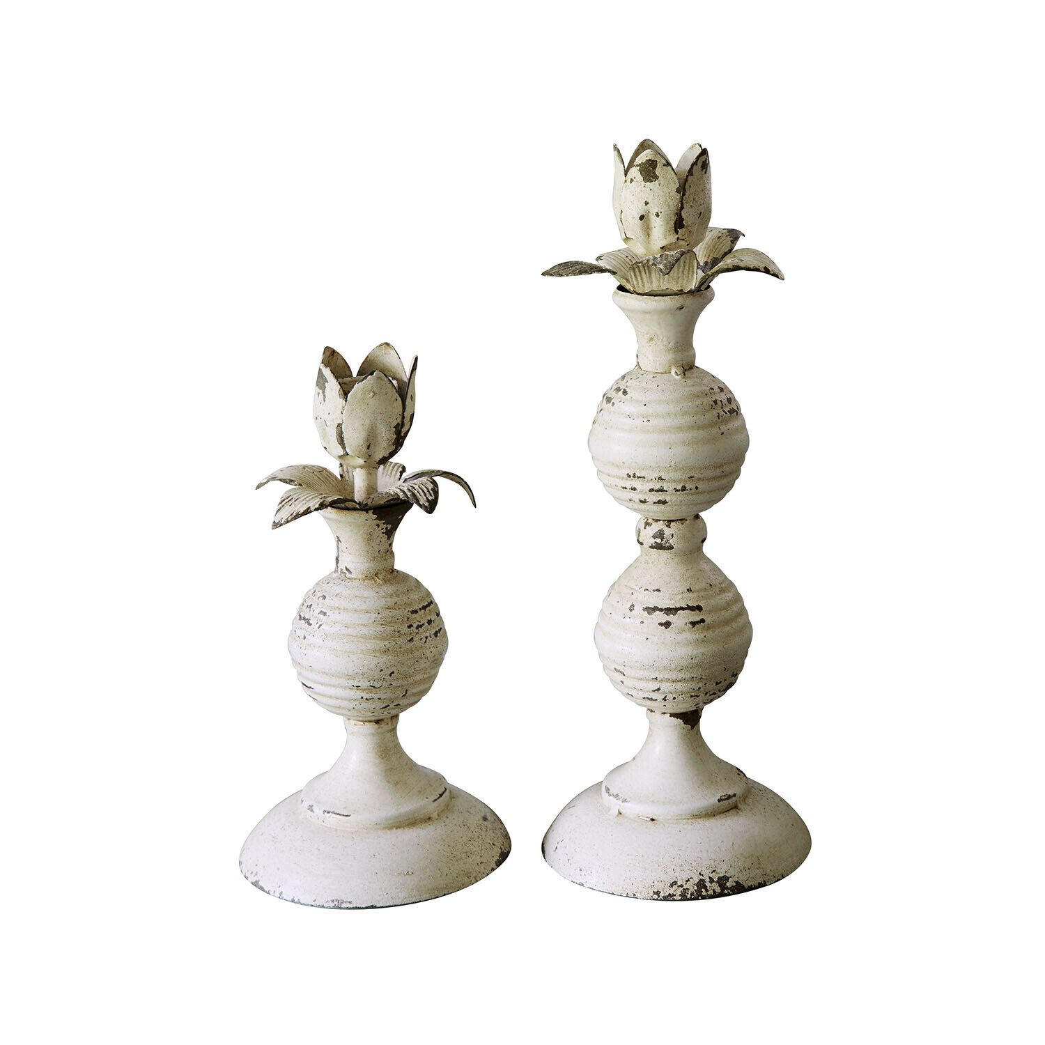 Mirabeau Kerzenständer Kerzenhalter 2er Set Soliras antikgrau