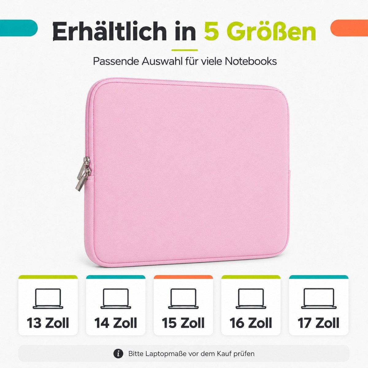 König Design Laptoptasche Universal Notebooktasche 13 Zoll Sleeve Tasche Hülle Laptop Case Cover, weiches Innenfutter zum Schutz vor Kratzern