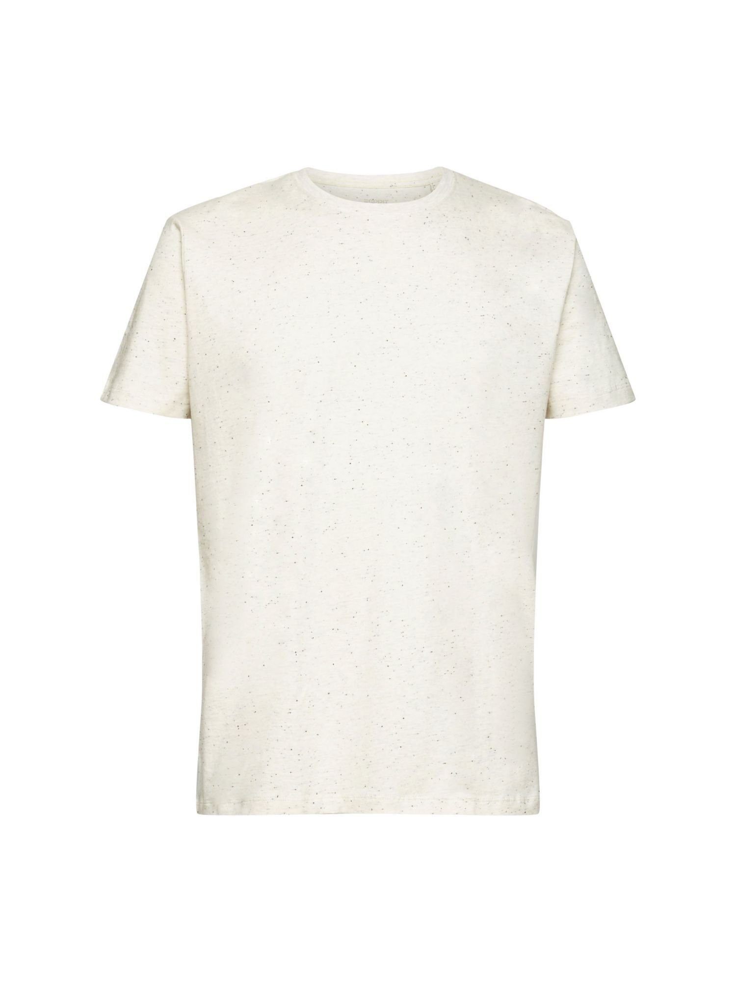 edc by Esprit T-Shirt T-Shirt aus Jersey in Sprenkel-Optik (1-tlg) WHITE