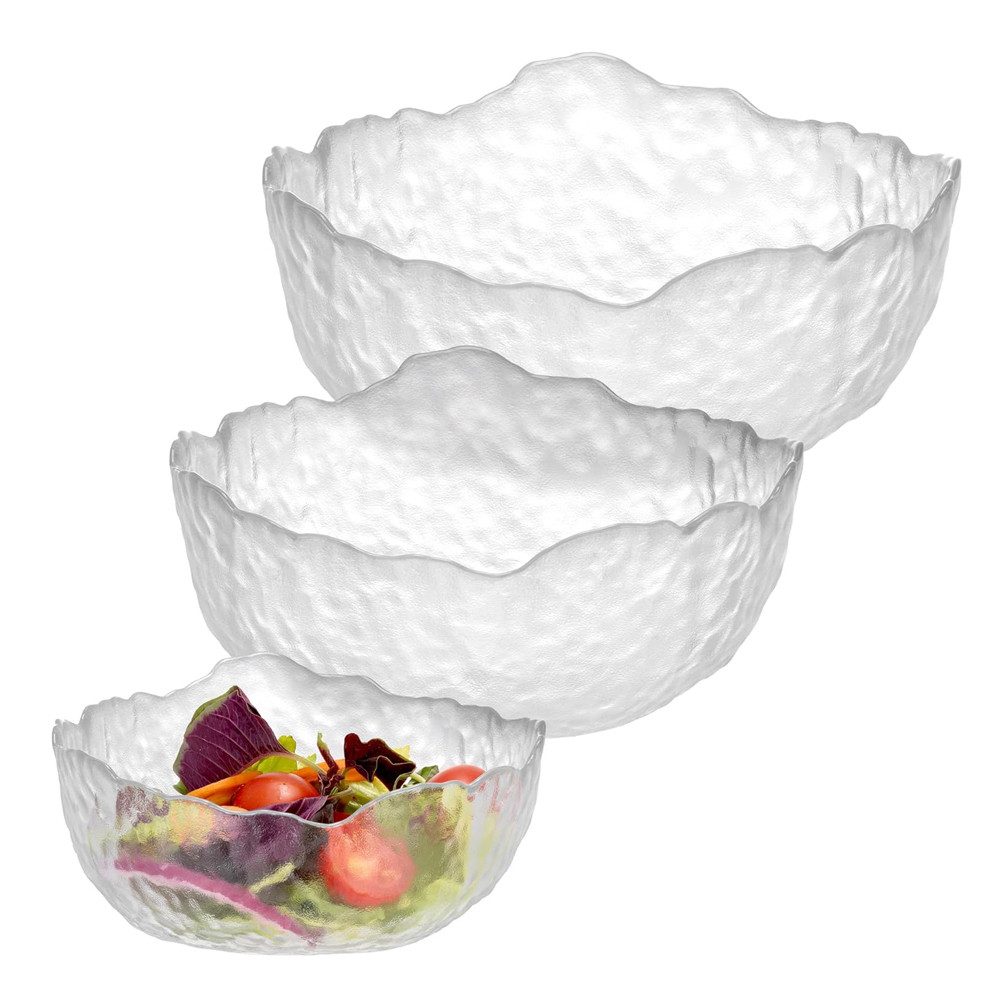 FANNOU Schale Schalen-Set, (3-tlg), Glasschüssel 3er Set, Obstschale, Spülmaschinengeeignet