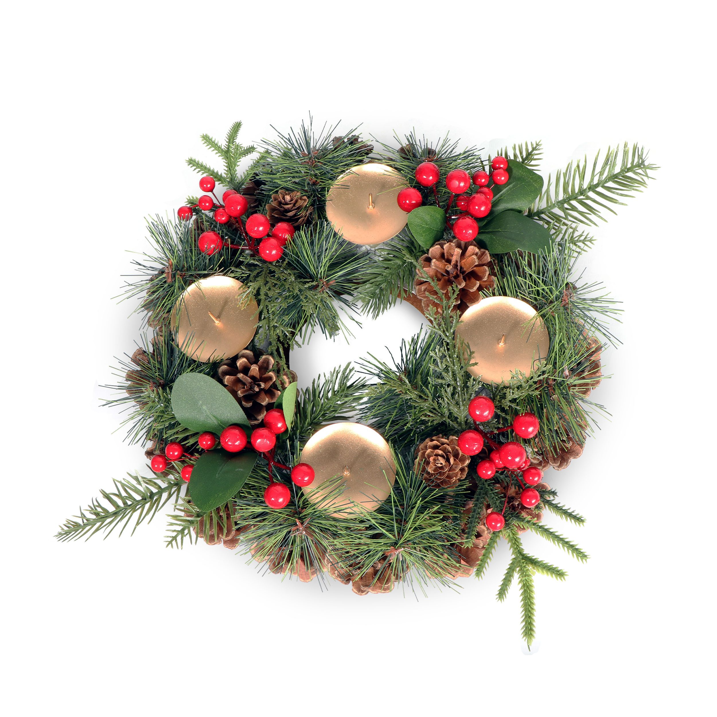 Gartenpirat Adventskranz Künstlicher Adventskranz Ø30, 40, 60cm Weihnachtskranz, Adventsgesteck