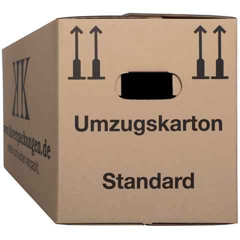 KK Verpackungen Aufbewahrungsbox (Spar-Set, 10 St., 10er-Set), Umzugskartons Umzugskiste Bücherkarton in Basicqualität Braun