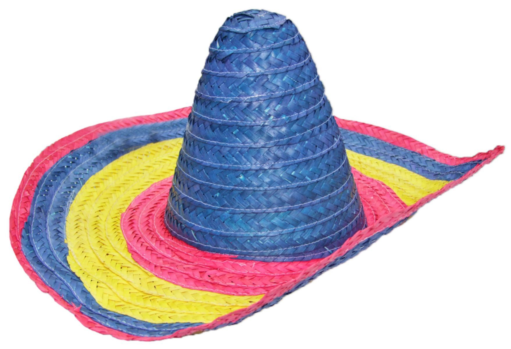 Kostüm Bunter Sombrero für Erwachsene Ø 60 cm, Mexiko Hu