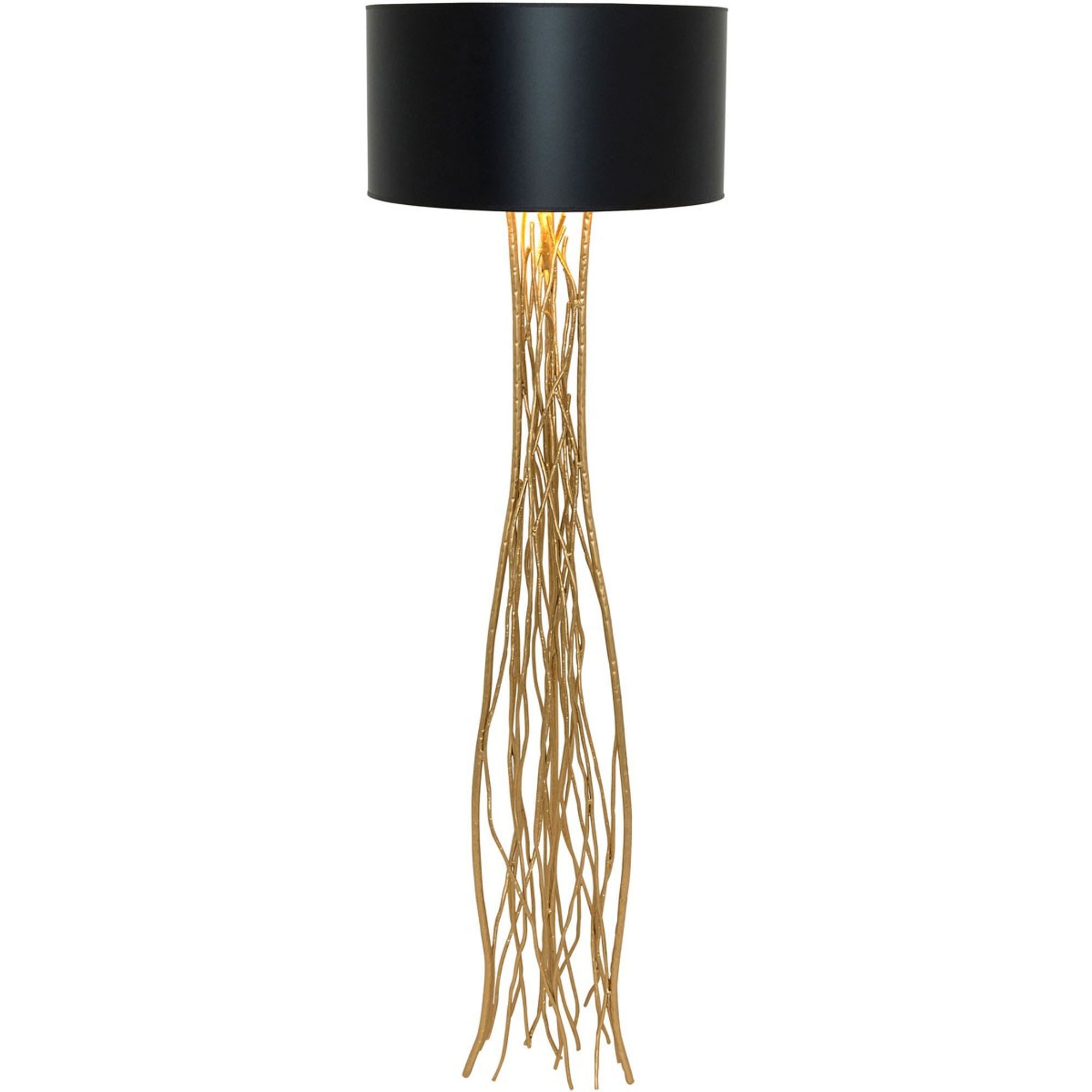Holländer Stehlampe Capri Metall Gold-Schwarz