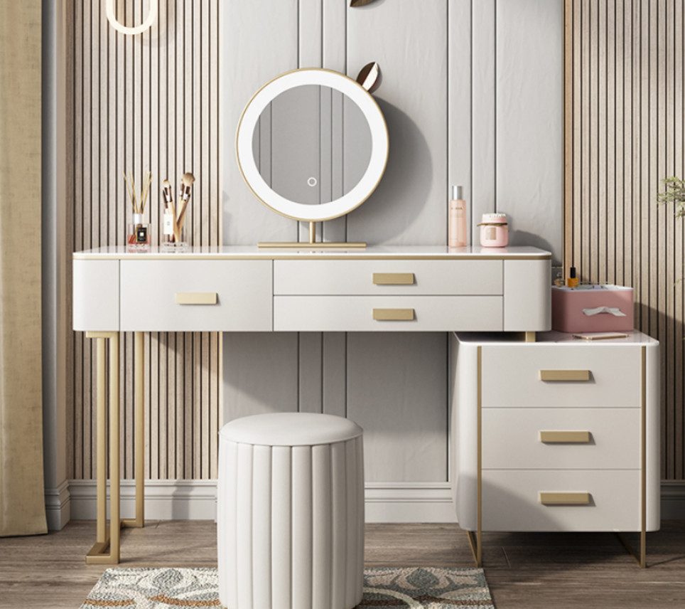 JVmoebel Schminktisch Moderner Schminktisch Schlafzimmer Kosmetiktisch mit Spiegel Sofort (2-St), Made in Europa