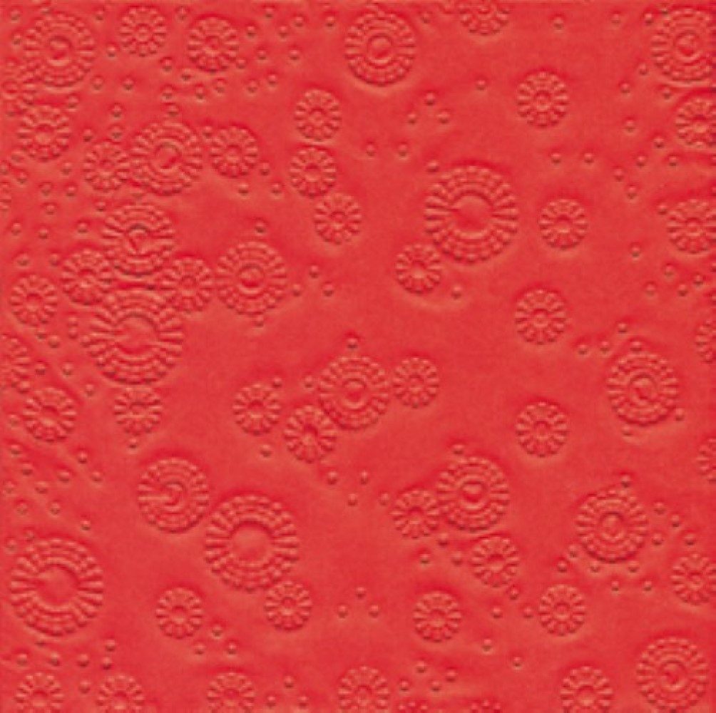 Paper+Design Papierserviette 16 COCKTAIL SERVIETTEN 25x25cm. MOMENTS, geprägt. Uni farbig.