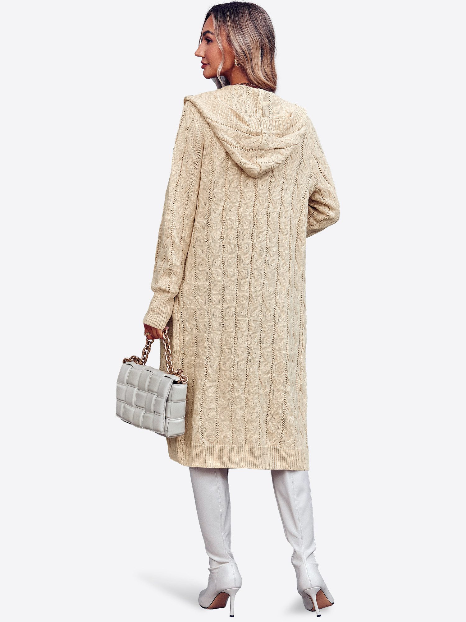 Imily Bela Cardigan Damen Langarm Strickjacke mit Kapuze (Packung, 1-tlg., günstig online kaufen